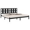 vidaXL Bed Frame without Mattress Black 200x200 cm Solid Wood Pine