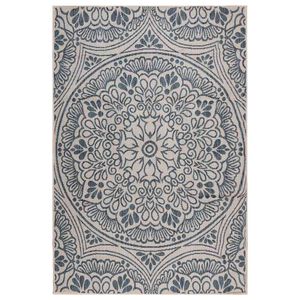 vidaXL Outdoor Flatweave Rug 160x230 cm Blue Pattern
