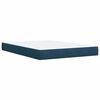 vidaXL Box Spring Bed with Mattress Blue 140x190 cm Velvet