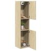 vidaXL Bathroom Cabinet Sonoma Oak 30x30x130 cm Engineered Wood