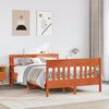 vidaXL Bed Frame without Mattress Wax Brown 120x190 cm Small Double Solid Wood Pine