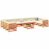 vidaXL 11 Piece Garden Sofa Set Wax Brown Solid Wood Pine