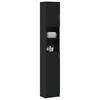 vidaXL Bathroom Cabinet Black 32x25.5x190 cm Engineered Wood