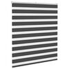 vidaXL Zebra Blind Black 135x100 cm Fabric Width 130.9 cm Polyester