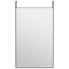 vidaXL Door Mirror Black 50x80 cm Glass and Aluminium