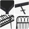 vidaXL Garden Dining Set 3 pcs Black Powder-Coated Steel