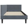 vidaXL Corner Bed Frame with Headboard Dark Grey 90 cm x 190 cm Velvet