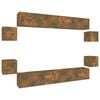 vidaXL 8 Piece TV Cabinet Set Smoked Oak Engineered Wood