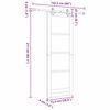 vidaXL Sliding Door White 73.5 x 211 cm Solid Pine Wood and Glass