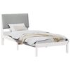 vidaXL Bed frame White and light grey 100 x 200 cm Solid pine wood