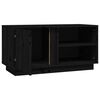 vidaXL TV Cabinet Black 80x35x40.5 cm Solid Wood Pine