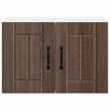 vidaXL Kitchen Wall Cabinets with Door 2 pcs Brown Oak 60 x 31 x 40 cm