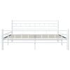vidaXL Bed Frame with Headboard White 160x200 cm Metal