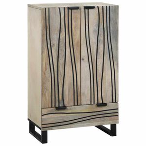 vidaXL Media Storage Cabinets & Racks White and Black 60 x 33 x 100 cm