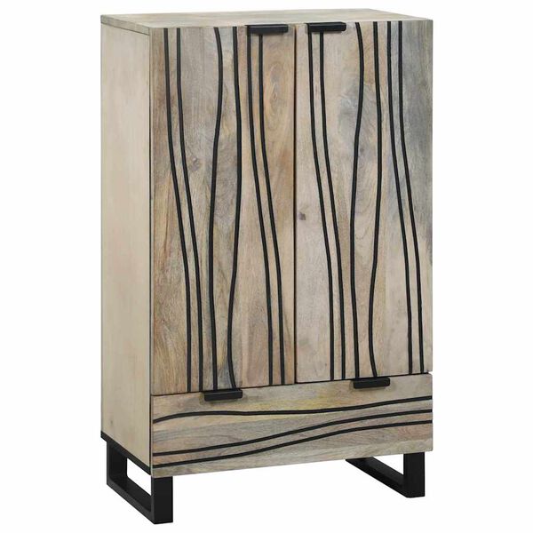 vidaXL Media Storage Cabinets & Racks White and Black 60 x 33 x 100 cm