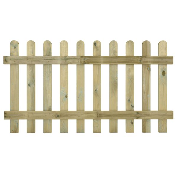 vidaXL Picket Fence 180x100 cm Impregnated Solid Wood Pine