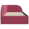 vidaXL Corner Bed Frame with Headboard Wine Red 100 cm x 200 cm Velvet