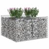 vidaXL Gabion Raised Bed Silver 100 x 100 x 60 cm Galvanised Steel