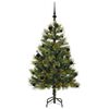 vidaXL Artificial Hinged Christmas Tree with Cones Green 150 cm