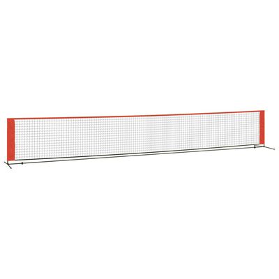 vidaXL Tennis Net Black and Red 600x100x87 cm Polyester