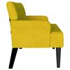vidaXL Bench Yellow 112 x 65.5 x 75 cm Velvet