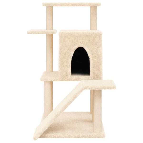 vidaXL Cat Tree with Sisal Scratching Posts Cream 97 cm