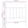 vidaXL Metal Replace Headboard Black 80 cm