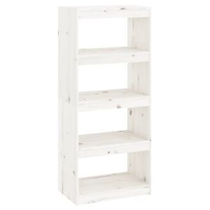vidaXL Book Cabinet/Room Divider White 60x30x135,5 cm Solid Wood Pine