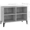 vidaXL TV Cabinet with Metal Legs Concrete Grey 69.5x30x50 cm