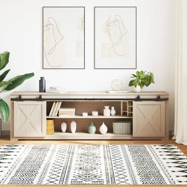 vidaXL Sliding Cabinet Door Kit 213 cm Carbon Steel