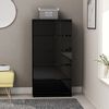 vidaXL Drawer Sideboard High Gloss Black 60x35x121 cm Engineered Wood