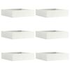 vidaXL Lawn Edging 6 pcs White 50 x 50 x 13 cm Steel