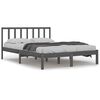 vidaXL Bed Frame without Mattress Grey Solid Wood Pine 120x190 cm