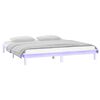 vidaXL LED Bed Frame without Mattress White 120x200 cm Solid Wood