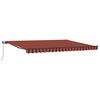 vidaXL Retractable Awning Manual Orange and brown 450 x 300 cm