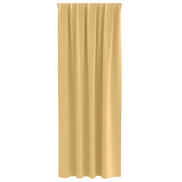 vidaXL Blackout Curtains with Rings 2 pcs Beige 260 x 140 cm Polyester