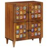 vidaXL Sideboard with Storage Walnut 60 x 33 x 75 cm Solid Mango Wood
