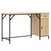 vidaXL Computer Desk Sonoma Oak 131x48x75 cm Engineered Wood