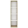 vidaXL Wall-mounted TV Cabinet Sonoma Oak and White 37x37x142.5 cm Engineered Wood