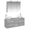vidaXL Bathroom Furniture Set 4 pcs Grey Sonoma