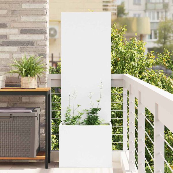 vidaXL Garden Privacy Screen White 50 x 140 cm Cold-rolled steel