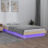 vidaXL LED Bed Frame without Mattress 100x200 cm Solid Wood