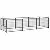 vidaXL Dog Kennel | Black | Steel | 300 cm x 100 cm x 70 cm | Durable