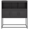 vidaXL Sideboard Black 100.5x39x107 cm Cold-rolled Steel