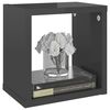 vidaXL Wall Cube Shelves 4 pcs High Gloss Grey 22x15x22 cm