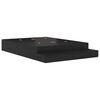 vidaXL Storage Bed Frame with Drawer Black Oak 135 cm Engineered Wood