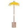 vidaXL Balinese Parasol with Base Yellow 95 x 95 x 260 cm