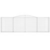 vidaXL Arched Gabion Baskets 2 pcs 400x30x120/140 cm Galvanised Iron