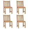 vidaXL Garden Chairs 4 pcs Solid Teak Wood