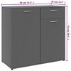 vidaXL Sideboard Grey 80x36x75 cm Engineered Wood
